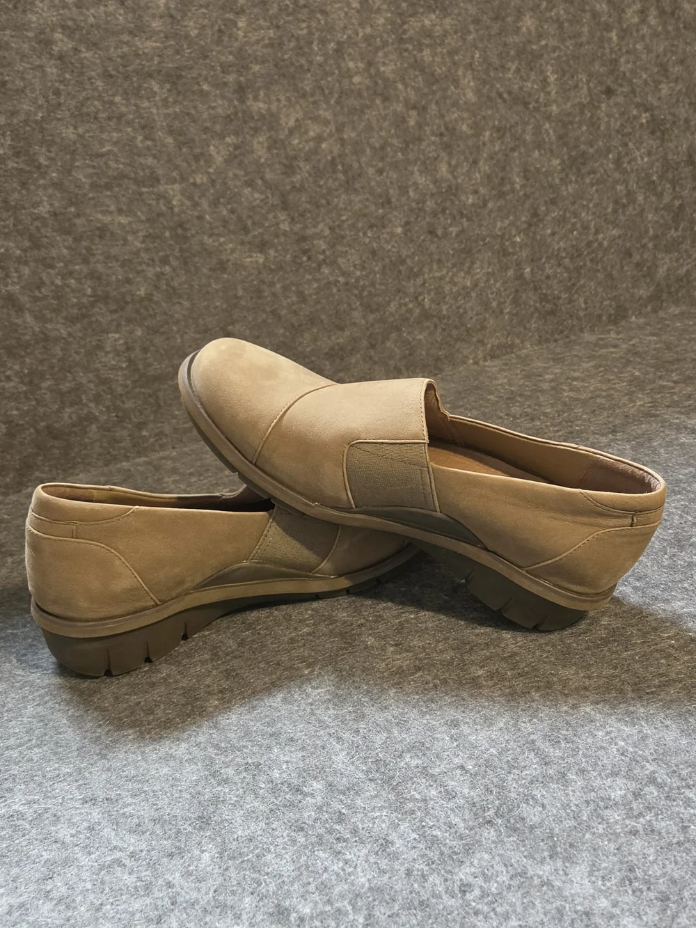 Dansko Julia Nubuck Slip-On Loafers in Tan Suede
